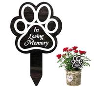 Plaque commémorative pour chien, plaque commémorative en acrylique imperméable pour animal de compagnie, plaque commémorative pour jardin, pelouse, cour intérieure - Décoration de souvenir (D)