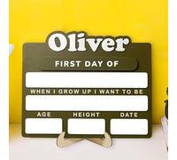 Plaque commémorative pour le premier et le dernier jour d'école, plaque commémorative personnalisée en bois pour la rentrée scolaire, idéale comme cadeau pour les enfants à la maternelle