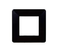 Plaque compatible avec Vimar Plana, plaques en plastique, 1 pièce (2 places/modules, noir)