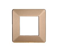 Plaque compatible avec Vimar Plana, plaques en plastique, 1 pièce (2 places/modules, or)