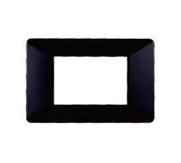 Plaque compatible avec Vimar Plana, plaques en plastique, 1 pièce (3 places/modules, noir)