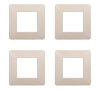 Plaque compatible ViMAR plana, plaques en plastique ensemble 4 pièces 2 places pour remplacement des plaques existantes - s'adaptent parfaitement au support d'origine