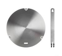 Plaque conductrice de chaleur en acier inoxydable pour cuisinière à induction - 18 x 18 cm - 22 x 22 cm - 26 x 26 cm - Pour une répartition homogène de la chaleur - Compatible avec les casseroles à