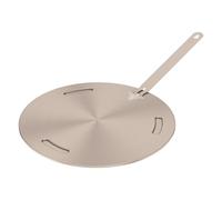Plaque conductrice de chaleur for cuisinière à gaz, diffuseur Portable avec poignée amovible, adaptateur à Induction en acier inoxydable, 1 pièce(24 cm)
