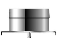 Plaque console avec évacuation verticale pour console - double paroi - Schräder Future DW 140 mm