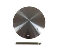 Plaque convertisseur de plaque à induction en acier inoxydable, diffuseur de chaleur, plaque adaptateur à induction avec poignée amovible pour cuisinière à gaz électrique, 28 cm