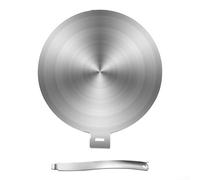 Plaque convertisseur de plaque à induction, plaque d'adaptation à induction en acier inoxydable avec poignée séparable pour cuisinière à gaz, convertisseur de plaque à induction (13 cm)