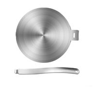 Plaque convertisseur de plaque à induction, plaque d'adaptation à induction en acier inoxydable avec poignée séparable pour cuisinière à gaz, plaque à induction (24 cm)