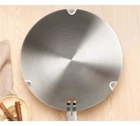 Plaque convertisseur de plaque à induction, plaque diffuseur de chaleur Beswarmy pour plaque à induction, plaque adaptateur à induction en acier inoxydable avec poignée amovible, plaque de cuisson à