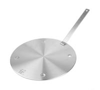 Plaque convertisseur mijoteuse pour cuisinière à induction avec poignée pour casserole à moka et petits ustensiles de cuisine en acier inoxydable (240 mm)