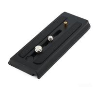 Plaque coulissante à dégagement rapide pour Manfrotto 503HDV MH055M0-Q5, support d'appareil photo en alliage d'aluminium avec vis 1/4-20 et 3/8, accessoire de tête de trépied compact noir