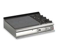 Plaque Coup de feu à Gaz 2 feux vifs + Plaque coup de feu P 700 22, 5 kW Baron 1 G