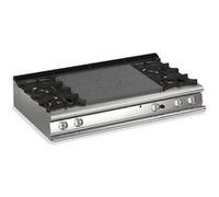 Plaque Coup de feu à Gaz - 4 feux vifs gaz + Plaque coup de feu au centre - P700-33 kW - Baron