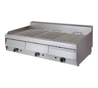 Plaque Coup de Feu à Gaz à Eau de Table, 2 ou 3 Zones - Virtus - - Acier inoxydable 765x700x300mm