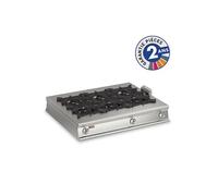 Plaque coup de feu à gaz à poser 6 feux vifs 38.4 kW