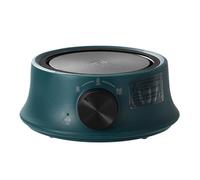 Plaque cuisson électrique, réchaud à thé silencieux, four à thé rond, avec bouton commande, ébullition efficace l'eau, for pique-nique et salon thé, pots en céramique et en verre(Green)