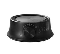 Plaque cuisson électrique, réchaud à thé silencieux, four à thé rond, avec bouton commande, ébullition efficace l'eau, for pique-nique et salon thé, pots en céramique et en verre(Black)