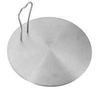 Plaque D’adaptation pour Induction, Poignée Amovible Cœur | Transfert Thermique Rapide et Uniforme, Format Argenté, pour Cuisson Mobile, Mijotage Doux, Cafetières