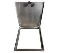 Plaque D'accès au Toit en Acier Inoxydable 53 x 53 cm, Porte de Sécurité pour Toit en Acier, Couvercle de Regard/Cave, Porte de Cave, Plaque de Recouvrement de Trappe de Toit