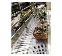 Plaque d'acier perforée 304, Trous de 10 mm, espacement de 5 mm - Filet de sécurité antivol pour Balcon avec Attaches et Gants, Maille métallique résistante pour Une Utilisation extérieure s