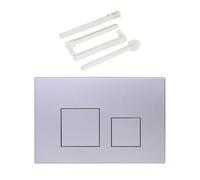 Plaque d'actionnement à double chasse for toilettes UP300 UP720 UP320. Boutons-poussoirs carrés de remplacement for plaque de chasse double for réservoir de toilettes.(BS-Matt Silver)