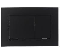 Plaque d'actionnement de chasse d'eau double pour réservoir de toilettes à actionnement frontal compatible avec TECE 9240400 9240407 9240417, noir