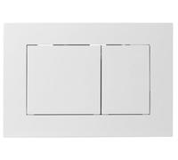 Plaque d'actionnement de chasse d'eau double pour réservoir de toilettes à actionnement frontal compatible avec TECE 9240400 9240407 9240417, blanc