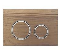 Geberit Sigma21 plaques de déclenchement pour rinçage à 2 quantités, couleur métal chromé, 115.884.JX.1, Couleur: chromé / noyer américain