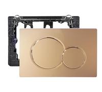 Plaque d'actionneur de chasse d'eau double compatible avec Geberit 115.770.46.6 Sigma01, doré brillant