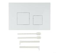 Plaque d'actionneur de chasse d'eau double pour Geberit, double plaque de chasse d'eau carrée de rechange avec boutons poussoirs