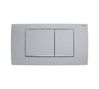 Plaque de fixation Geberit Twinline30, pour rinÃ§age Ã 2 quantitÃ©s, 115.899., Coloris: laquÃ© chrome mat/easy-to-clean-be - 115.899.JQ.1