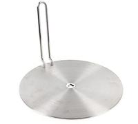 Plaque d'adaptation à induction en acier inoxydable de 24 cm - Plaque de distribution de chaleur pour cuisinière à induction - Avec poignée - Pour plaques à induction