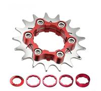 Plaque d'adaptation de plateau de vélo en aluminium usiné CNC pour VTT 9 vitesses vers une seule vitesse pour maintenir la résistance et la durabilité (rouge)