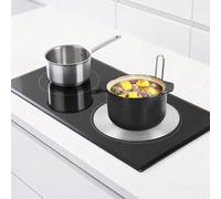 Plaque d'adaptation universelle en acier inoxydable de 24 cm pour cuisinière à induction, avec poignée amovible de 24 cm, adaptateur à induction, convient pour différentes casseroles et casseroles