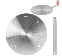 Plaque d'adaptation universelle pour induction, diamètre : 24 cm, adaptateur à induction avec poignée amovible, en acier inoxydable, pour casserole à moka
