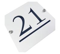 Plaque D'adresse En Acrylique Avec Numéro De Maison 3D, Noir Et Argent, Panneaux Muraux Rue Villa, Extérieure, Sweet Home, 1 Pièce(White Black,180mmX180mm)