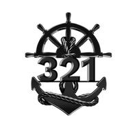 Plaque d'adresse nautique perosnalisée avec numéro d'ancrage personnalisé - Boussole - Panneau d'adresse pour porte extérieure - Ancre en métal - Décoration murale pour plage, lac, numéro de maison