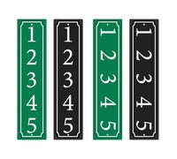 Plaque d'adresse réfléchissante personnalisée en aluminium pour boîte aux lettres, maison, rue ou extérieur, plaque d'adresse verticale avec numéros haute visibilité et deux vis, noir ou vert