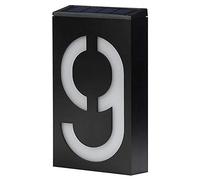 Plaque d'Adresse Solaire LED Extérieure pour Magasin et Maison, Éclairage plus de 8 Heures (Number 9)