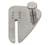 Plaque d'aide au poinçonnage en acier inoxydable pour fer à piquer et burin à lacer, 60 x 40 mm, outil de coupe avec échelle intégrée, bricolage Sewi