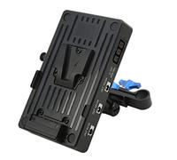 Plaque d'alimentation pour Caméra, Plaque de Batterie à Montage en V, avec Pince à Tige de 15mm, DC 8V 12V 15V, Charge Rapide USB, Type C PD80W, Multifonctionnelle