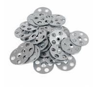 Plaque d'appui de carrelage de 36 mm et disques de rondelles de fixation d'isolation - Fixations robustes en acier galvanisé pour applications murales et au sol - Disponible en plusieurs tailles (200)