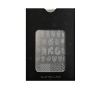 Plaque d'art en acier inoxydable de qualité professionnelle : élégant motif papillon compact avec poignée facile à prendre en main, 72 g, outil de tampon léger et portable pour nail art