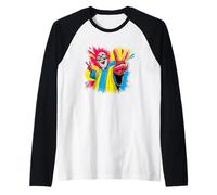 Plaque d'art Graphique rétro avec Inscription « Bald Man Double Peace » Manche Raglan