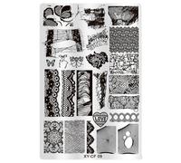 Plaque d'art moderne pour ongles avec motifs uniques en acier inoxydable pour motifs créatifs et décorations d'ongles antirouille