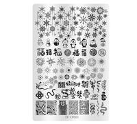 Plaque d'art moderne pour ongles avec nœuds de fleurs - Outil d'estampage pour améliorer votre style lors de fêtes ou d'événements quotidiens