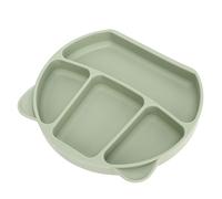 Plaque d'aspiration en Silicone, Plaque d'aspiration pour bébé, Conception Divisée, Empêche le Glissement, Robuste pour le Nourrisson pour la Maison (Olive verte)