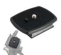 Plaque d'attache rapide pour appareil photoPlaque d'attache rapide universelle pour appareil photo, plaque d'attache rapide noire, tête de trépied avec vis de 1/4 de pouce pour la plupart des trépieds
