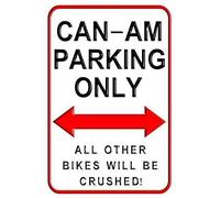 Plaque d'avertissement décorative murale Can-Am Parking Only - En métal - 20,3 x 30,5 cm