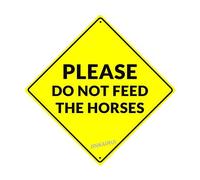 Plaque d'avertissement décorative murale « Please Do Not Feed The Horses Safety » - 30,5 x 30,5 cm - Panneau de sécurité en métal - Panneau de sécurité extérieur et intérieur - 20,3 x 30,5 cm